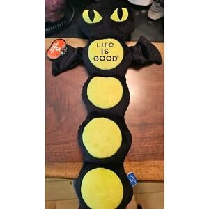Halloween Dog Toy Plush Squeaker Black And Green Life Is Good